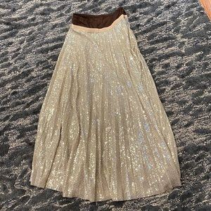 Beatrice shimmery midi skirt